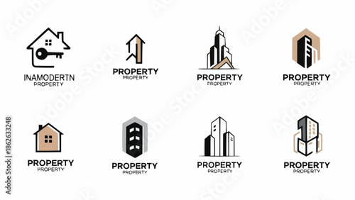 Collection of Modern Property and Real Estate Logo Designs.