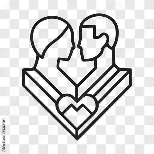 Art-Deco Valentine Emblem – Geometric Romantic Silhouette with 1920s Luxury Influence