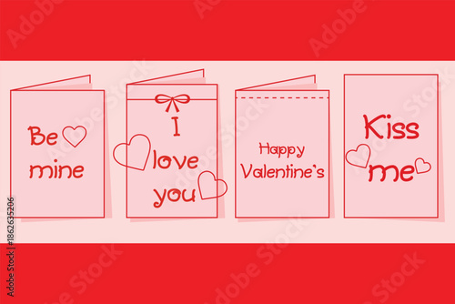 Collection of valentines day greeting cards with love messages for romantic occasions and celebrations worldwide.