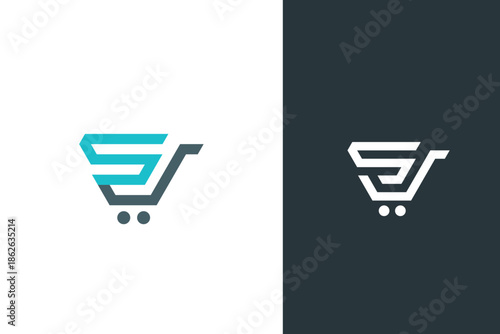 Shopping Cart S Logo Design