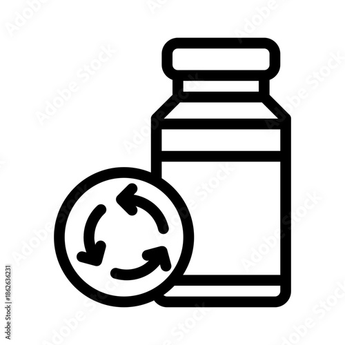 plastic recycling line icon