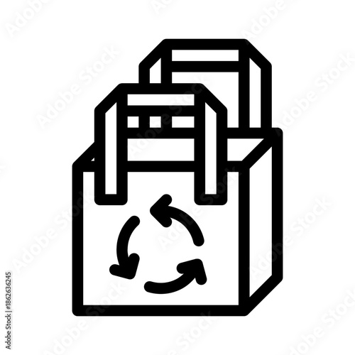 recyclable materials line icon