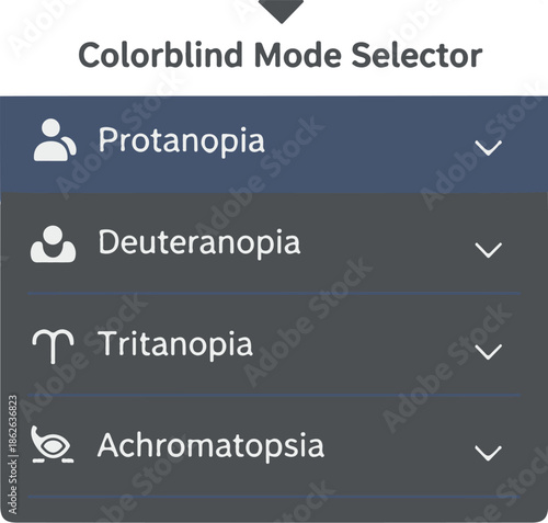 Colorblind Mode Selector User Interface