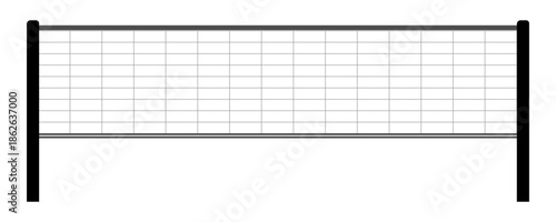 Tennis net isolated on white background. Tennis sport concept. Vector stock