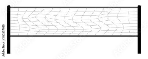 Tennis net isolated on white background. Tennis sport concept. Vector stock