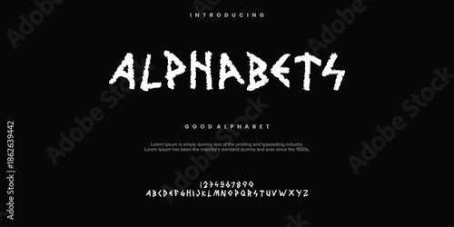 Alphabets modern abstract digital alphabet font. Minimal technology typography, Creative urban sport fashion futuristic font and with numbers. vector illustration
