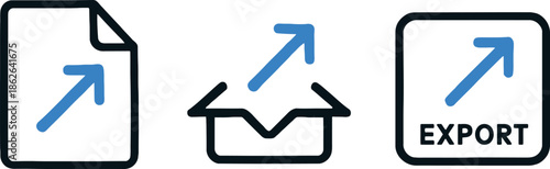 Export Document Icons Set