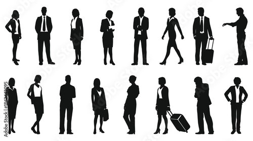 people Silhouettes for digital model of architecture and urbanism. Vector illustration.