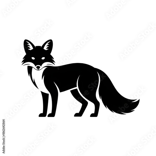 fox cartoon isolated on white