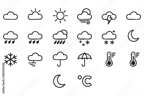 Minimal Climate Icon Design for Web Apps, SaaS Platforms, Interfaces