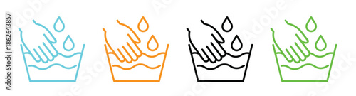 Save Water icons vector illustration set line, flat, glyph, outline color gradient. Great for web, app, presentation and more. Editable stroke and pixel .