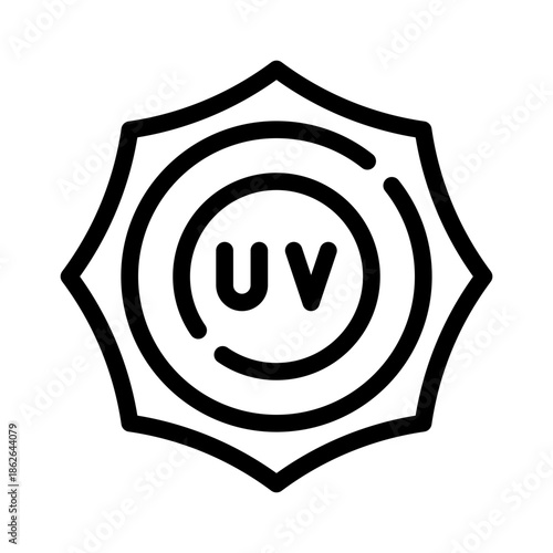 UV rays line icon