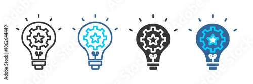 inspiration  icon set multiple style collection	