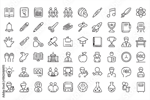 Learning Process Icons for UI Kits, Training and Teaching Apps