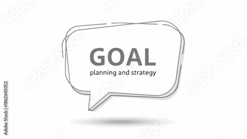 Goal Planning and Strategy in a Speech Bubble - A Conceptual Illustration.