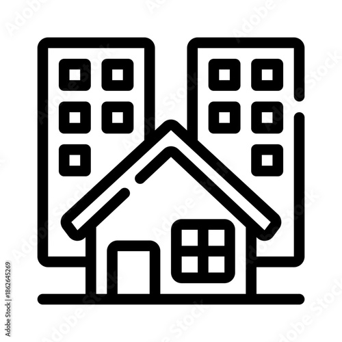 real estate line icon