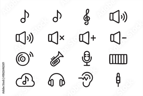 Music UI Icons for Dashboards and Digital Products