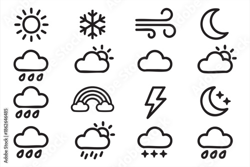 Climate and Weather Icons for Mobile Apps and Dashboards