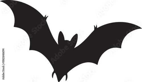 Bat Silhouette – Flying Bats Vector Black on White”