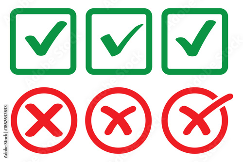 check mark icon set. check box icon with correct, accept checkmark icons green tick box, check list circle frame - checkbox symbol sign. checkbox square frame