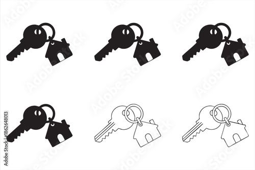 Home Ownership Icons for Property and Housing Interfaces