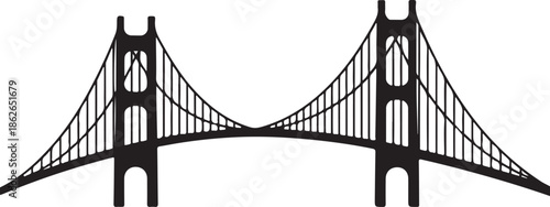 Bridge Silhouette – Bridge Vector Silhouette Black on White
