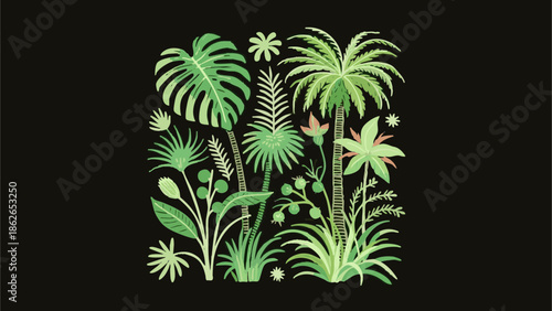 spring、plant、plants、botanical、botany、nature、leaf、leaves、green、black、lineart、outline、handdrawn、sketch、simple、minimal、illustration、drawing、art、design、organic、natural、eco、floral、foliage、garden、modern、cle