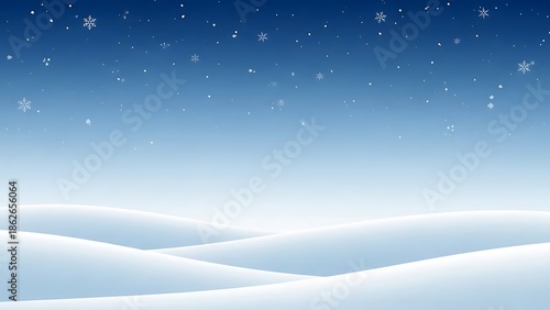 Wallpaper Mural Snowy Landscape with Falling Snow and Night Sky winter Torontodigital.ca