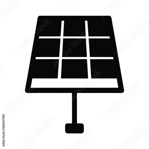 Single isolated icon image of a solar panel on a white background