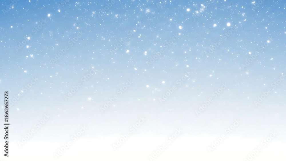 Fototapeta premium Snow falling against blue sky background snowflakes falling snow 3 winter