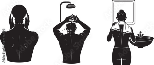 Personal hygiene steps: washing and drying