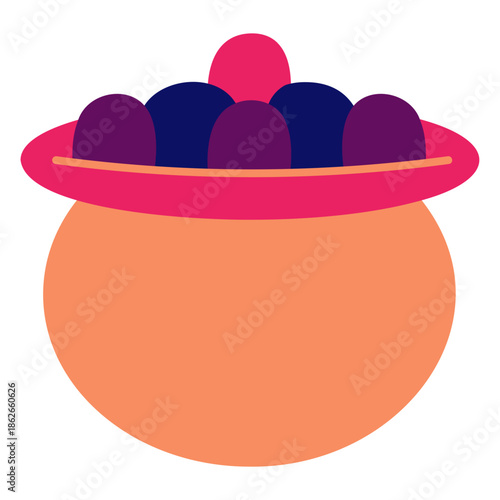 full cauldron of candy