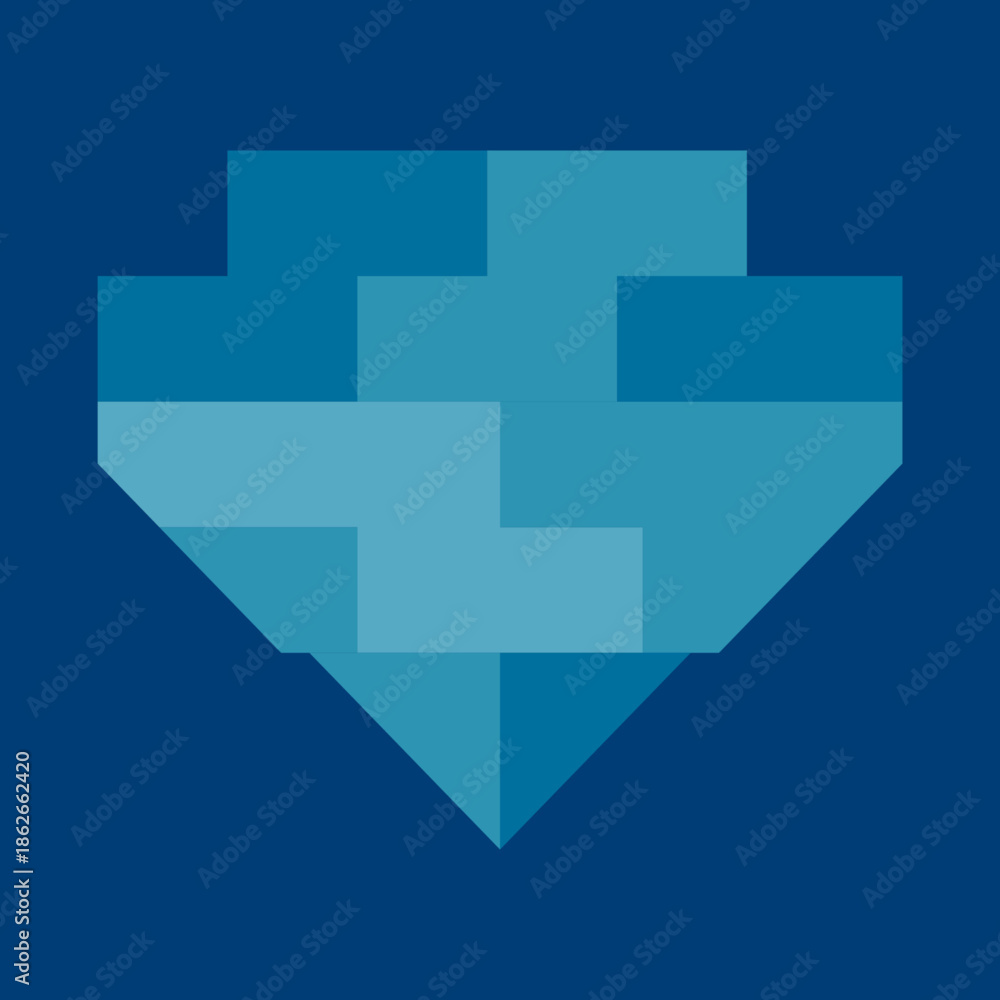 Obraz premium pixel art heart love symbol for digital gaming and retro design
