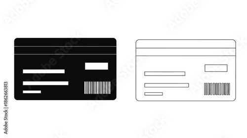 Two card designs one dark and one light showcasing a modern silhouette