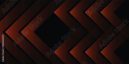 Abstract futuristic design dark black background with red arrow geometric 3D background overlap pattern layer on dark background. modern design