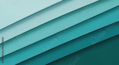 Minimalist teal layered background, diagonally inclined presentation style