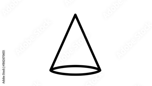 Simple black cone shape on white background