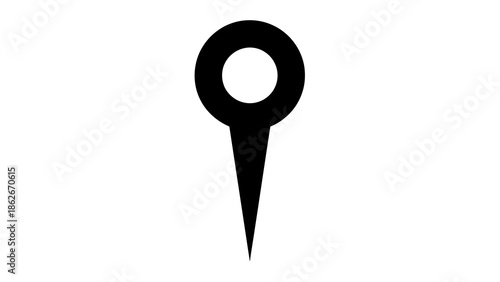 Map pin icon on white background