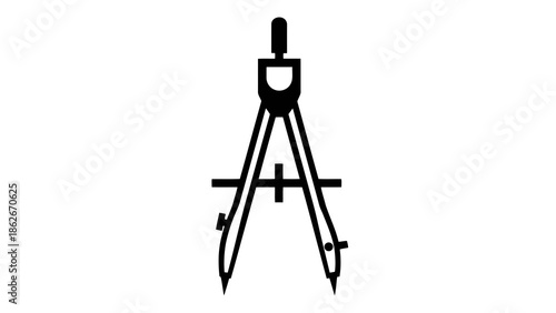 Compass icon for drawing and measurement