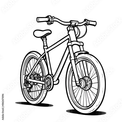 bicycle isolated on white background