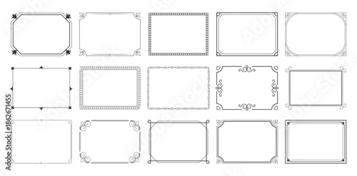 Elegant Collection of Decorative Frames for Certificates and Invitations.