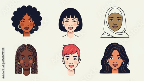 Diverse Women Portraits - A Celebration of Beauty and Individuality.