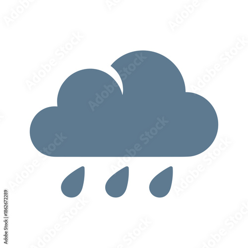 Rain cloud with droplets Vector