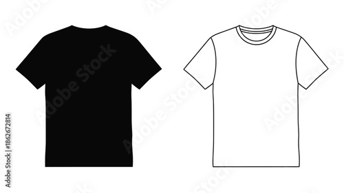 Black and white t shirt design comparison featuring a bold silhouette