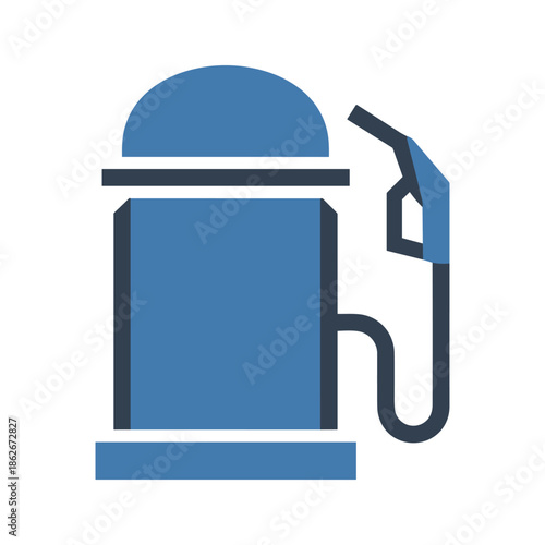 Fuel pump at station Vector