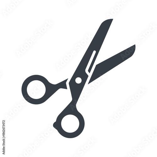 Open pair of scissors Vector
