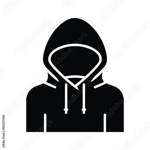 Person wearing hoodie Vector