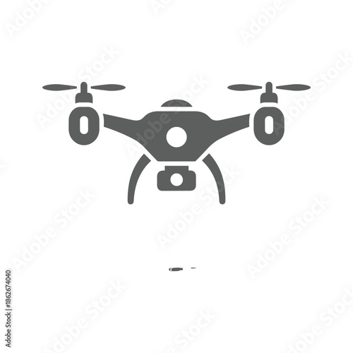 Aerial drone with camera Vector