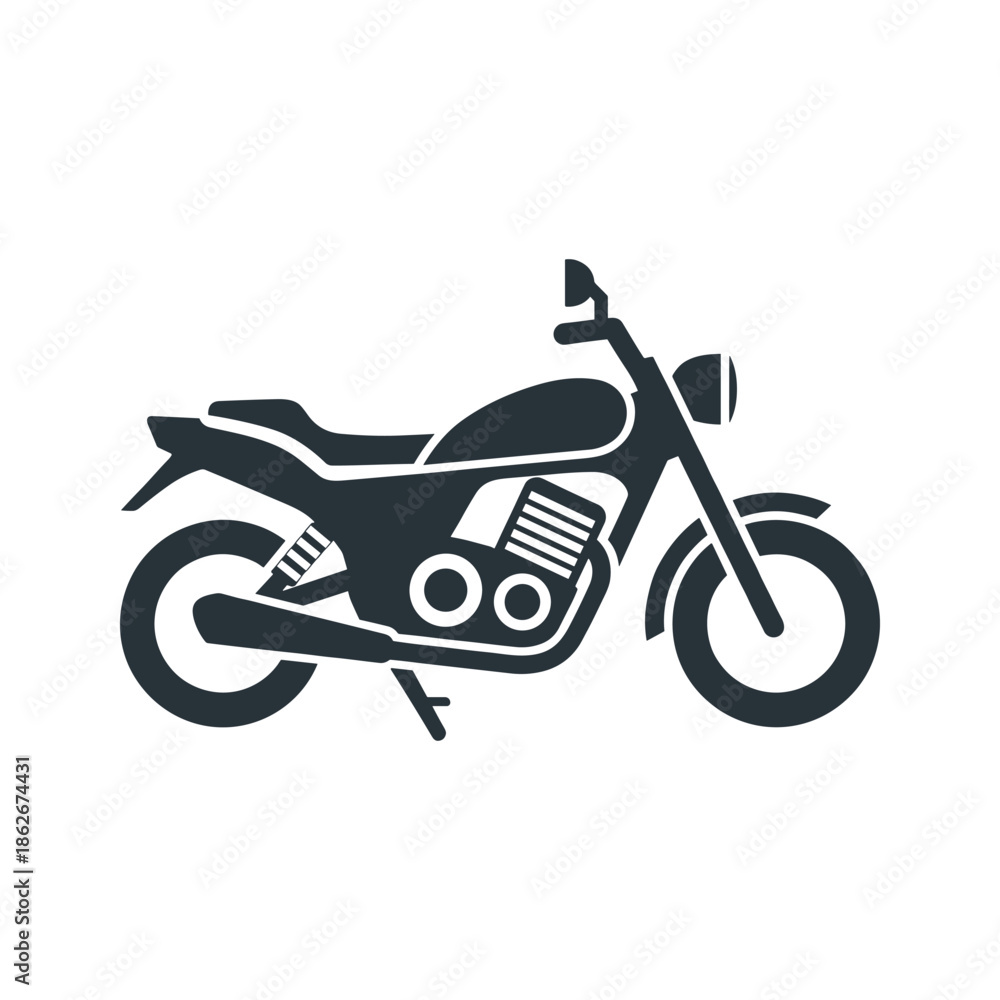 Fototapeta premium Modern motorcycle silhouette Vector