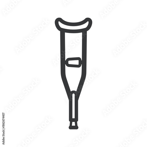 Medical support crutch Vector